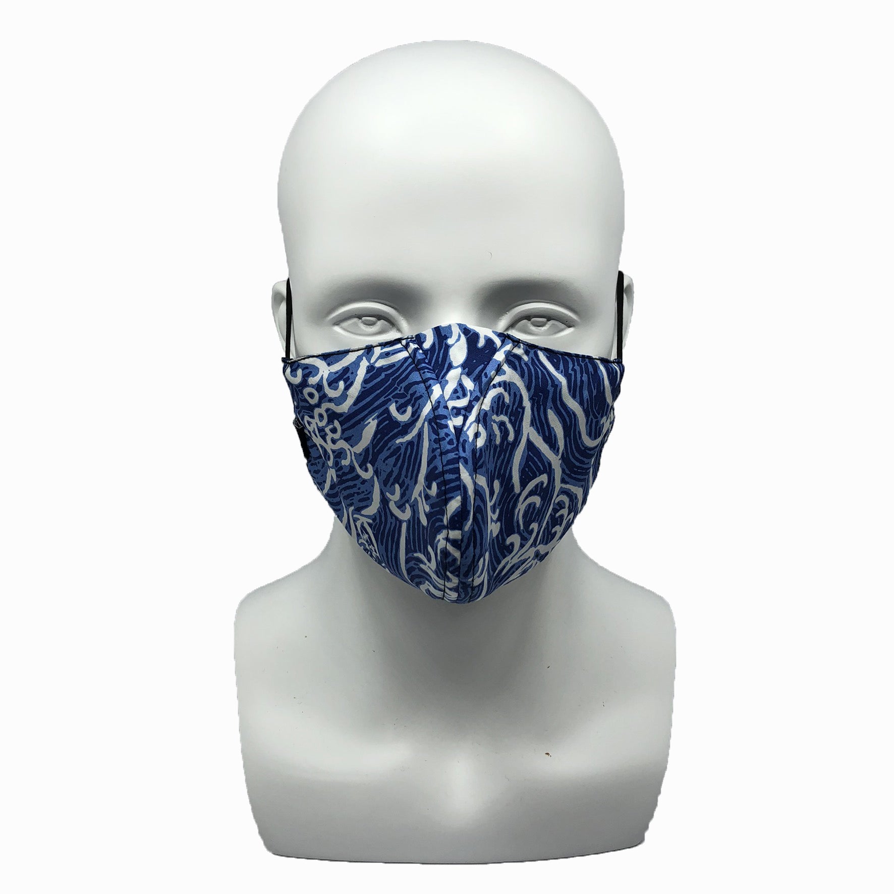 Blue Waves Why-Y Fabric Mask