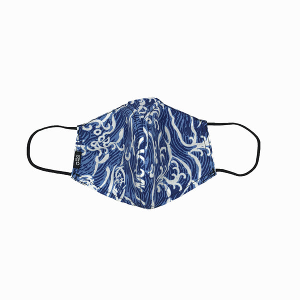 Blue Waves Why-Y Fabric Mask