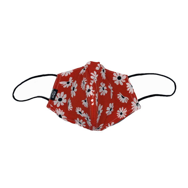 Daisies Why-Y Fabric Mask, Red