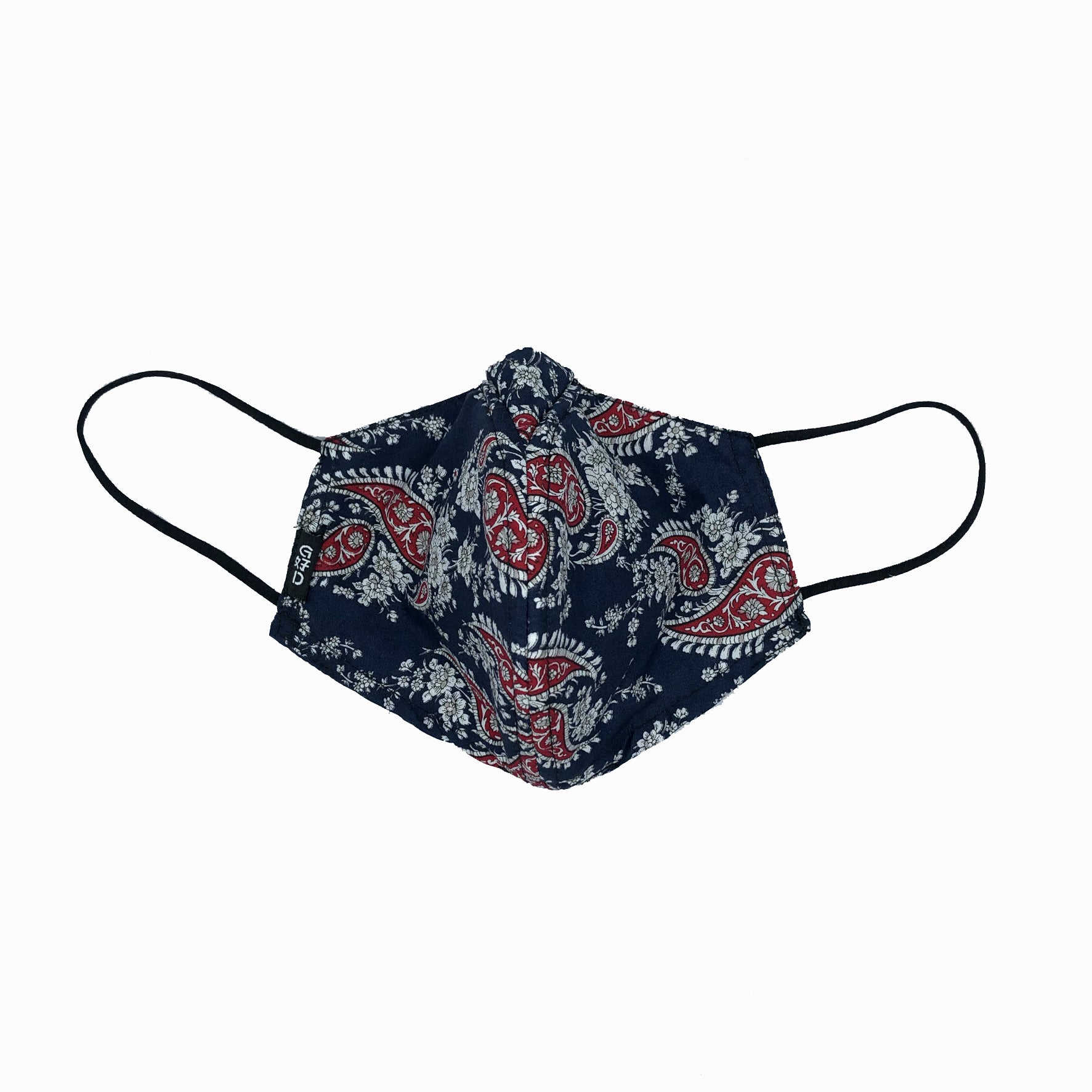 Paisley Why-Y Fabric Mask, Red/Navy