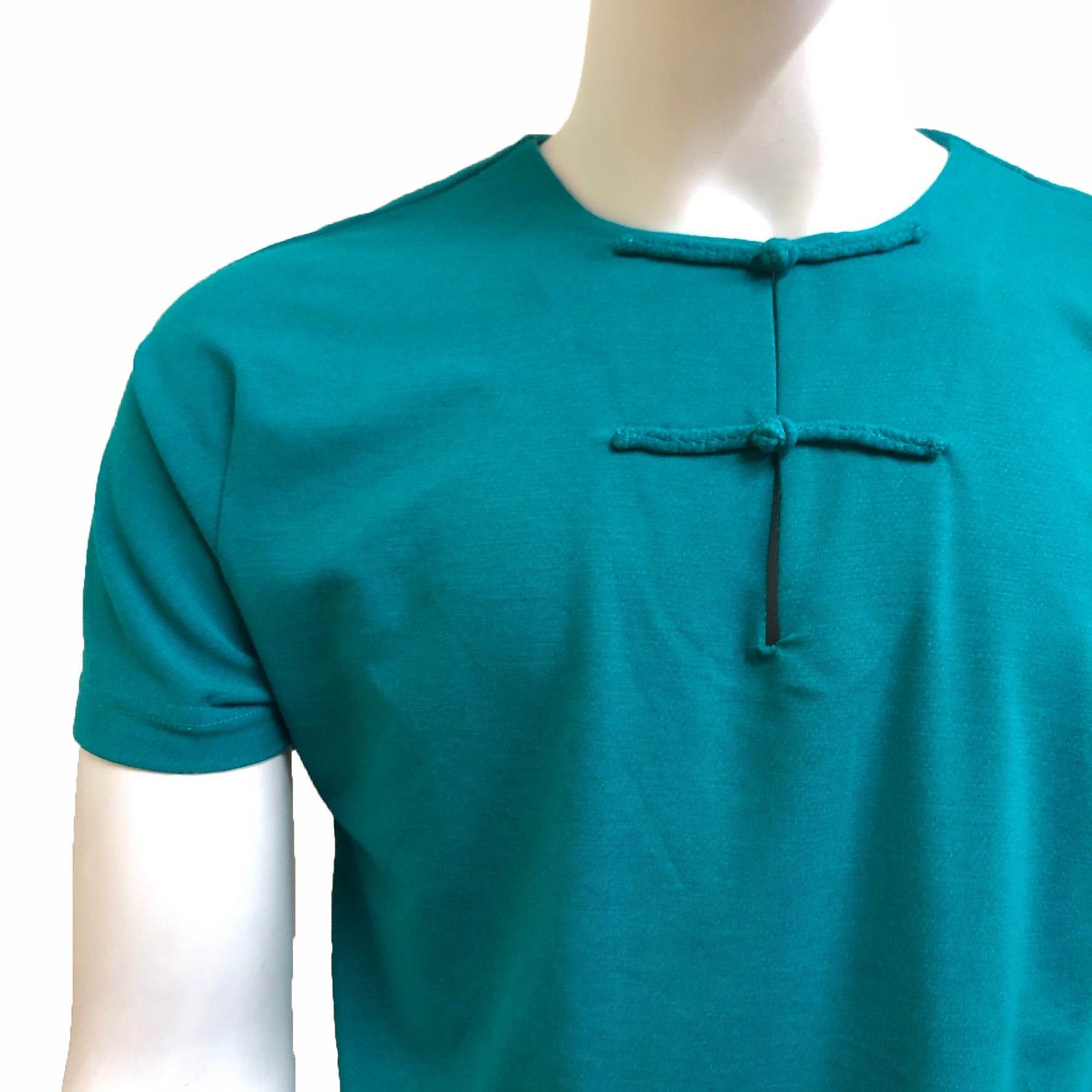 Knot Button Pocket Henley, Teal