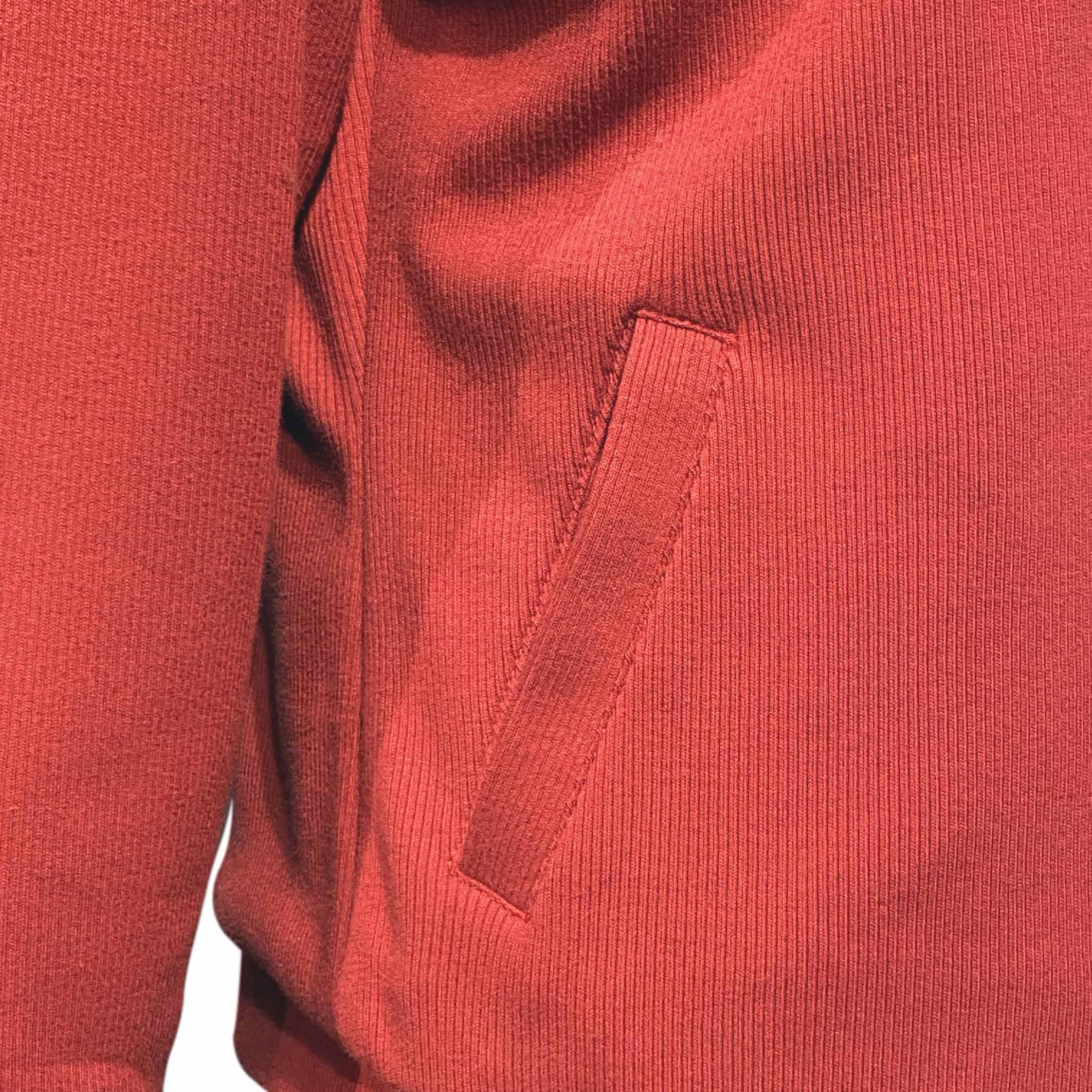 Ribbed Knot Button Kimono, Red