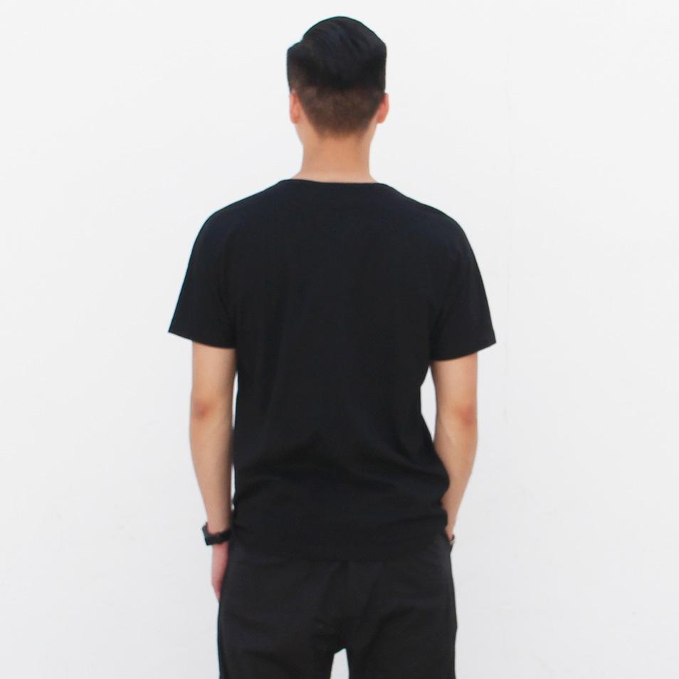 Knot Button Henley, Black