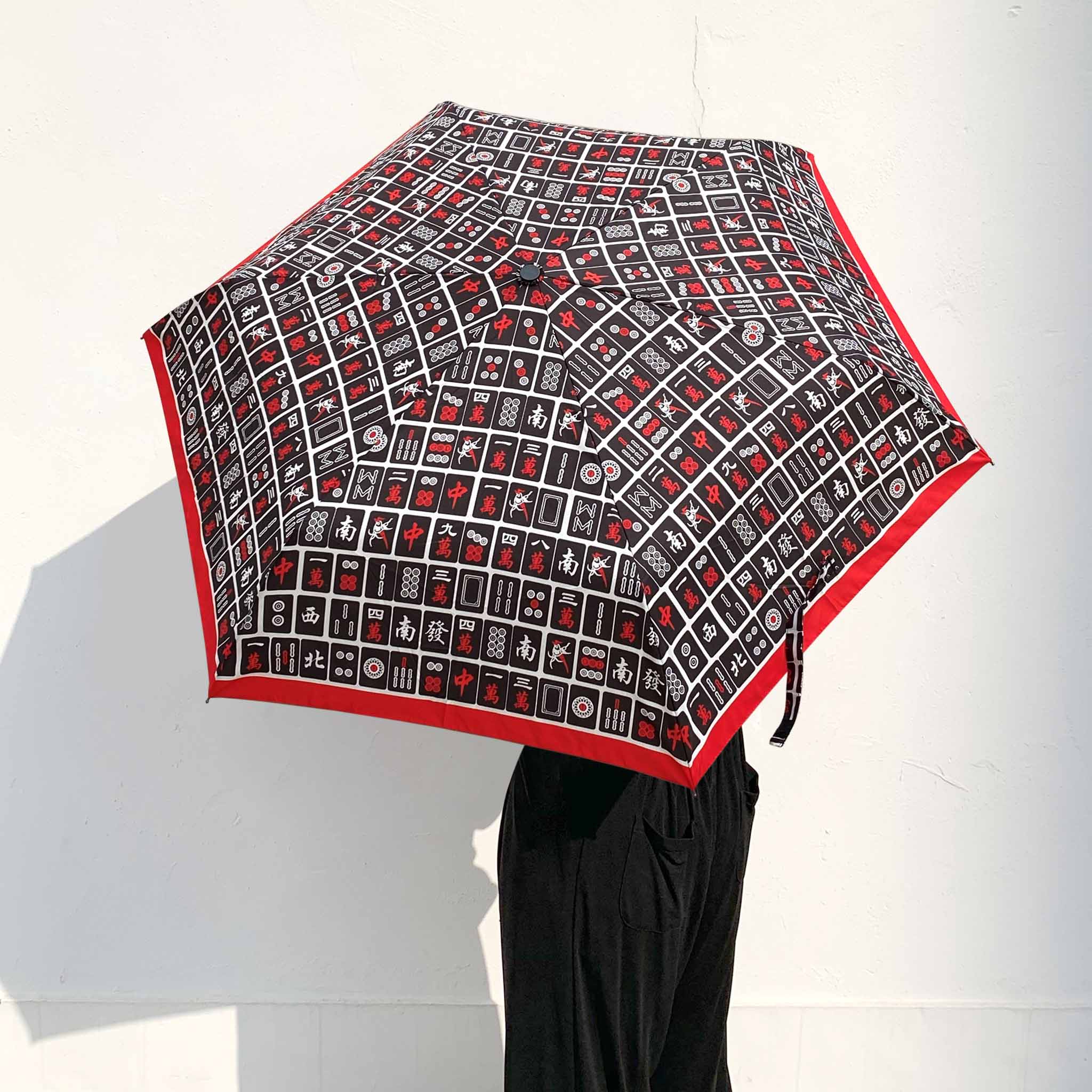 Black Mahjong Teflon™ Quick Dry Umbrella