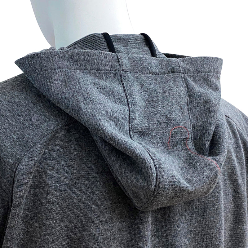 Contrast Knot Button Hoodie With Round Pockets