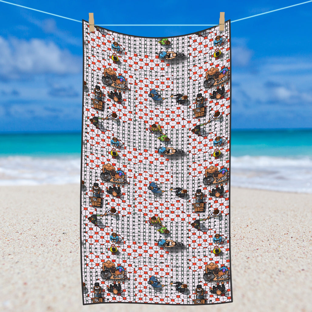 Mosaic Hawker Print Sand Free Beach Towel