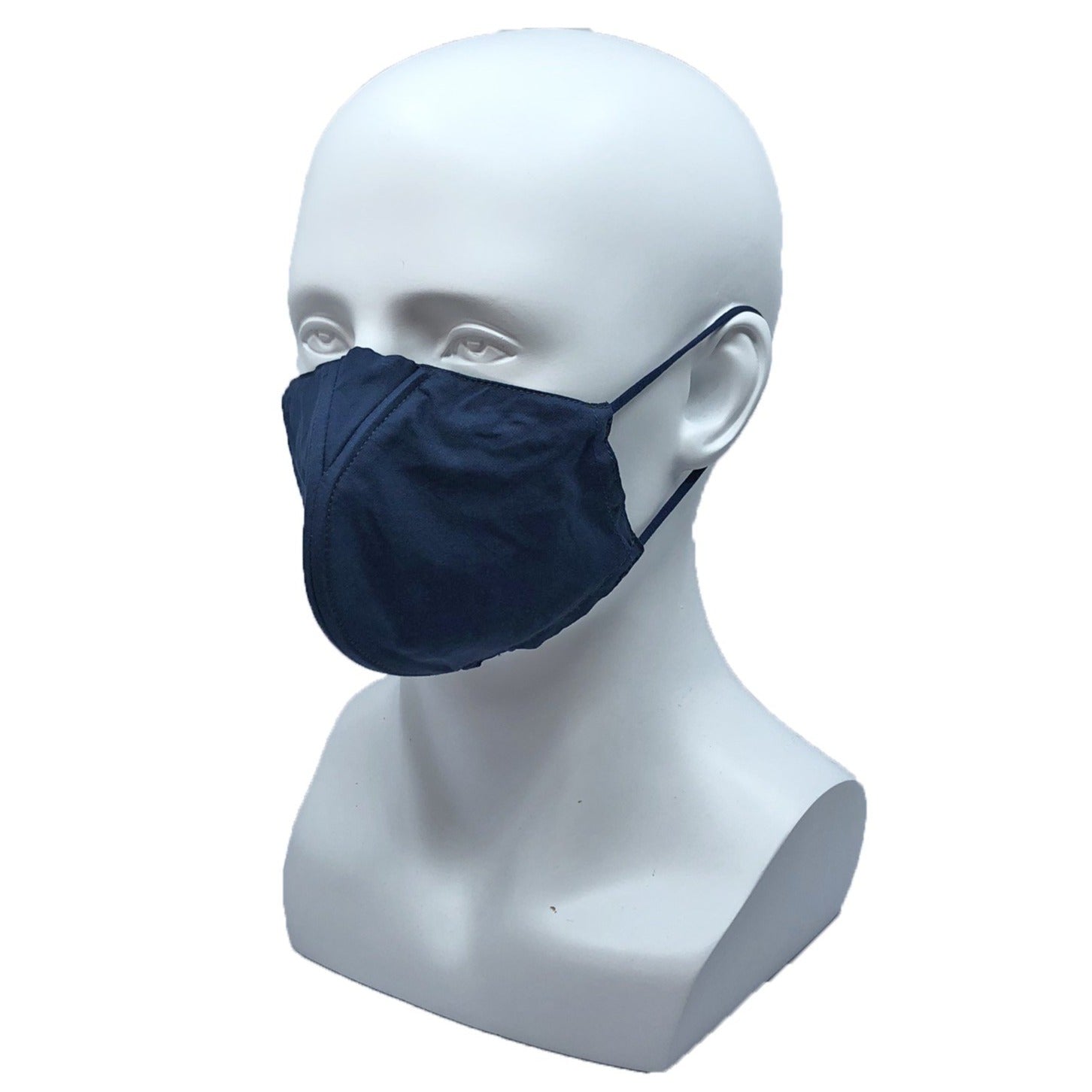 Solid Why-Y Fabric Mask, Navy Blue