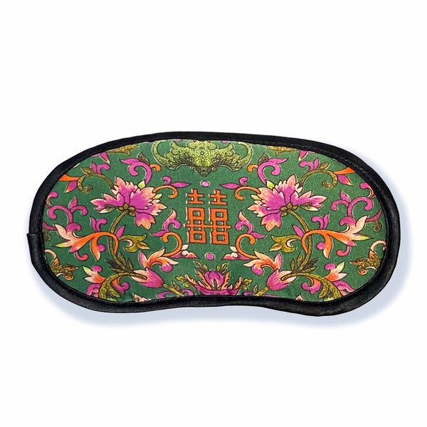 Green Lucky Jasmine Silk Eye Mask