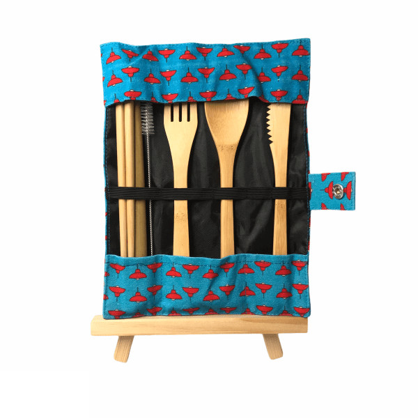 Java Road Lamps Bamboo Cutlery Set by Liz Fry Design