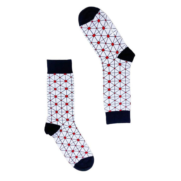 Playful Socks x GOD - Red Mosaic