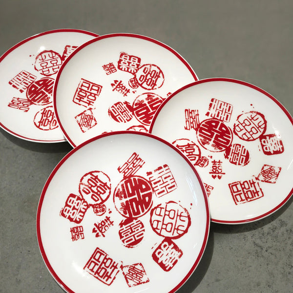 Double Happiness Chops Side Plate Set