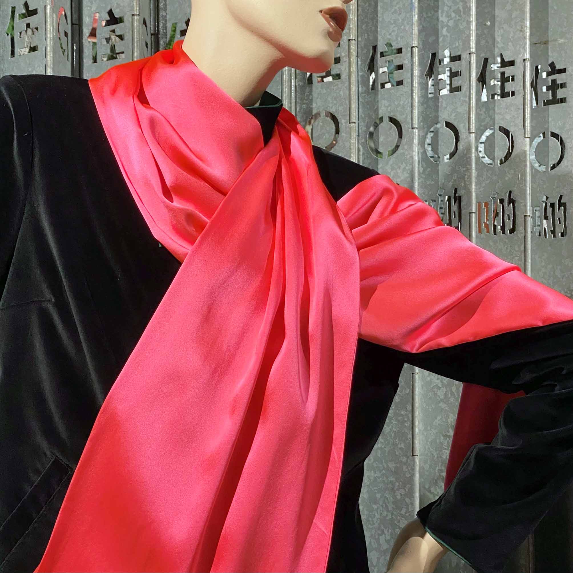 Neon Pink Satin Scarf | Goods Of Desire – Goods of Desire