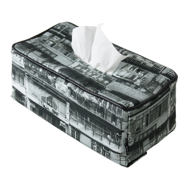 Yaumati Tissue Box Cover, Black & White