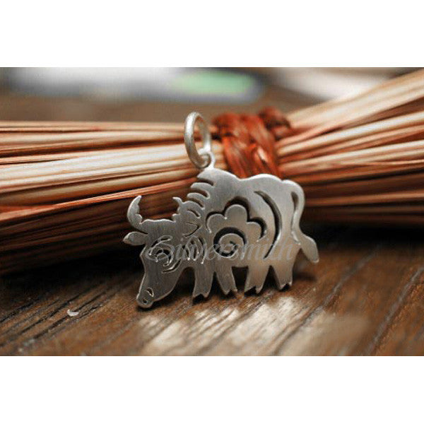 Chinese Zodiac Ox Charm by Silversmith