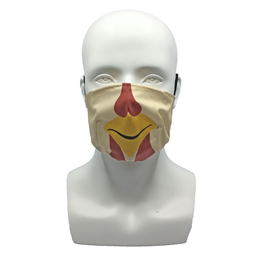 One Layer Fabric Ruffle Mask with Adjustable String, ROOSTER