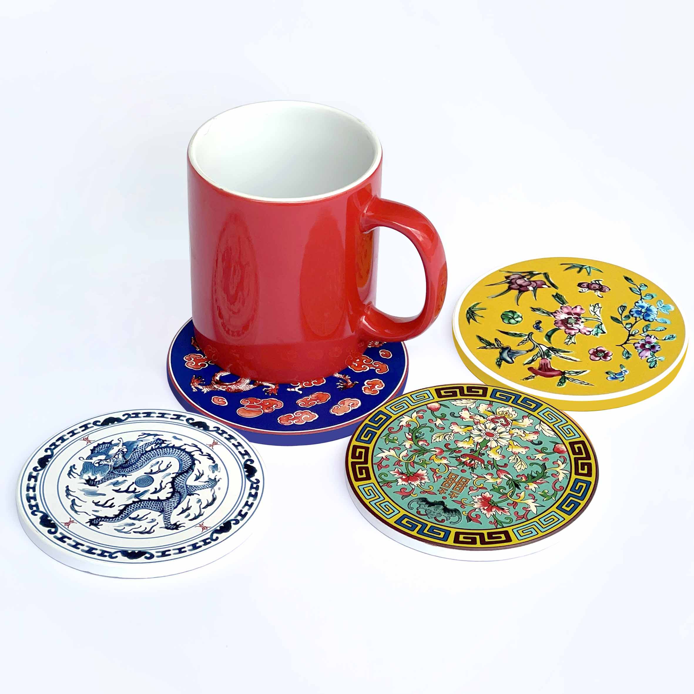 Chinese Porcelain Coasters Set