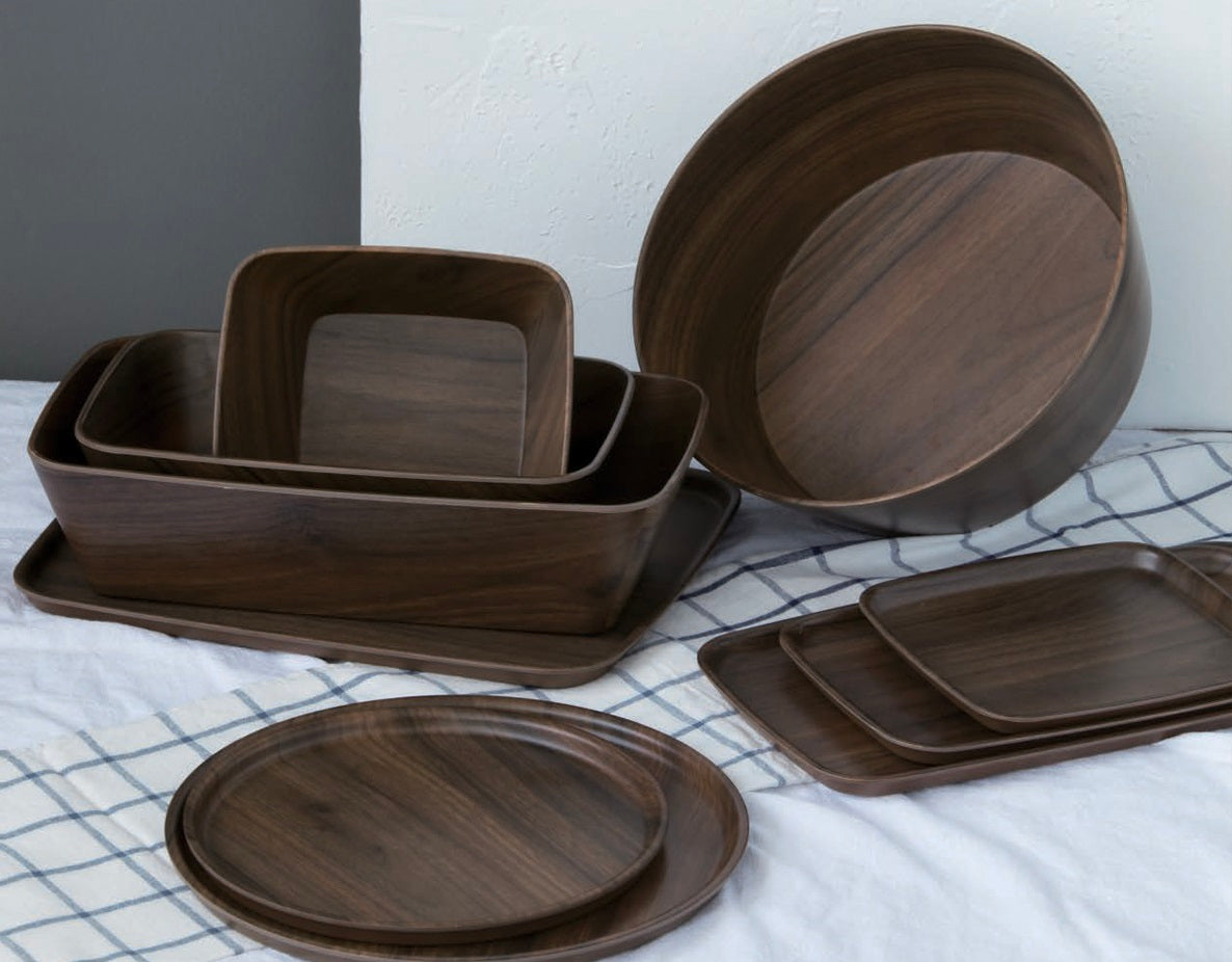 Zicco Bowl & Cover, Brown Wood