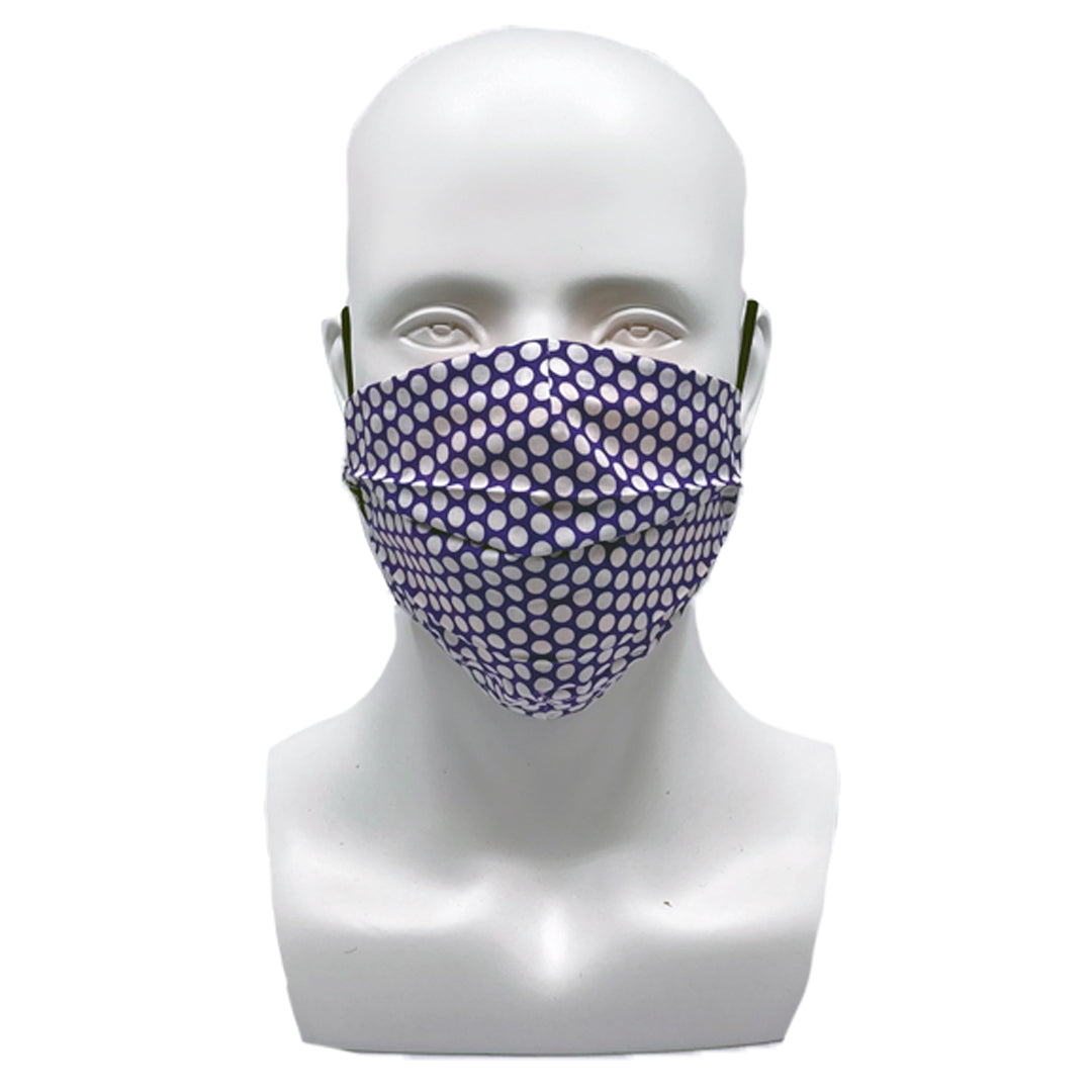 Dots Purple Pleated Mask
