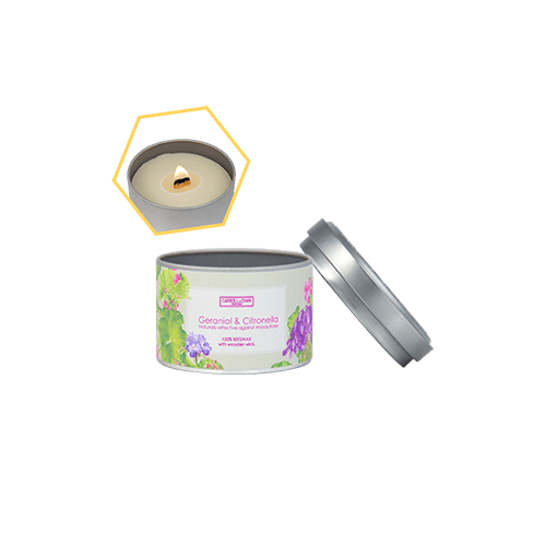 Geraniol & Citronella Beeswax Tin Candle by Carroll&Chan