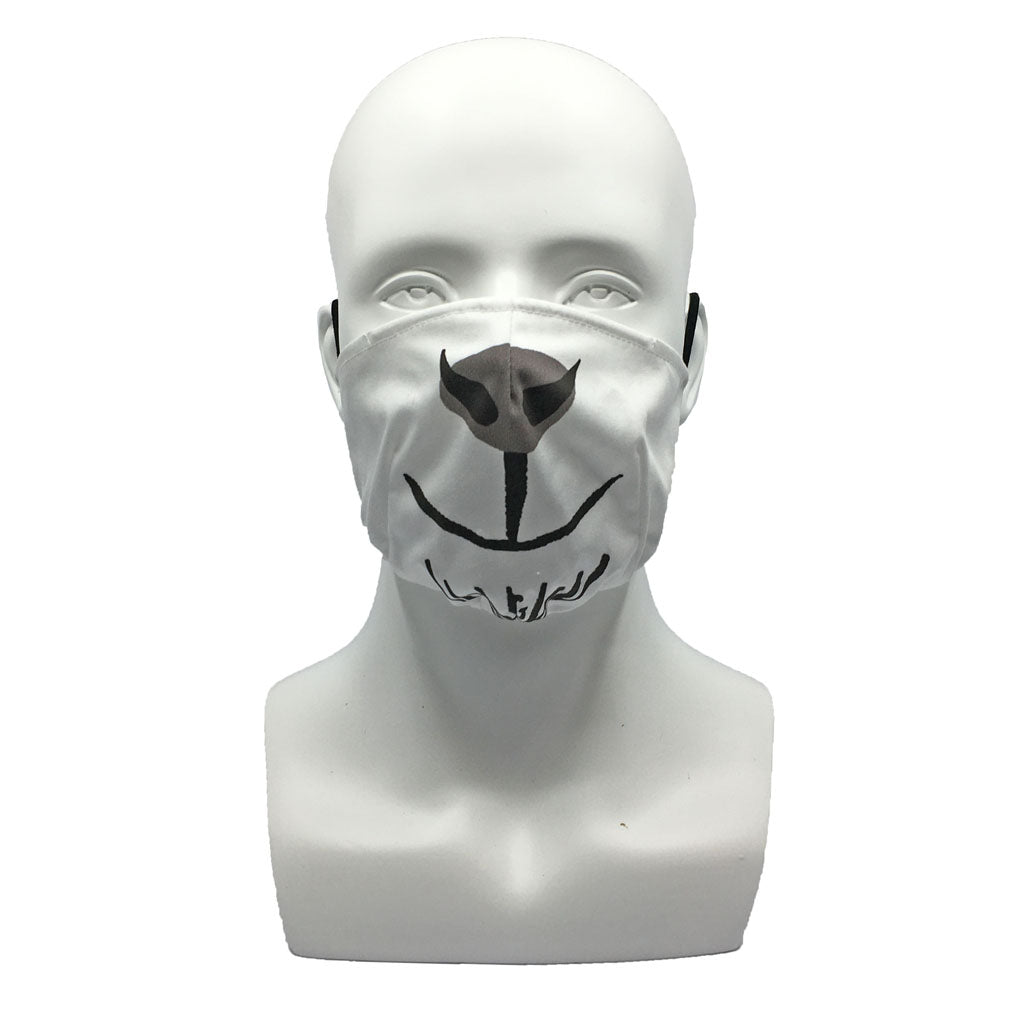 One Layer Fabric Ruffle Mask with Adjustable String, GOAT