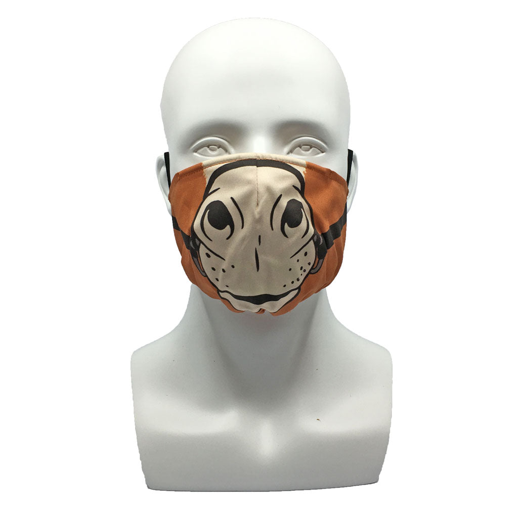 One Layer Fabric Ruffle Mask with Adjustable String, HORSE