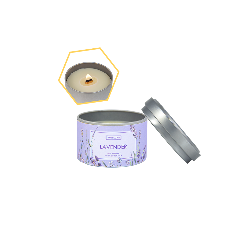 Lavender Beeswax Tin Candle by Carroll&Chan