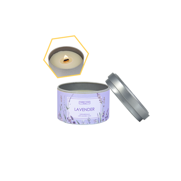 Lavender Beeswax Tin Candle by Carroll&Chan