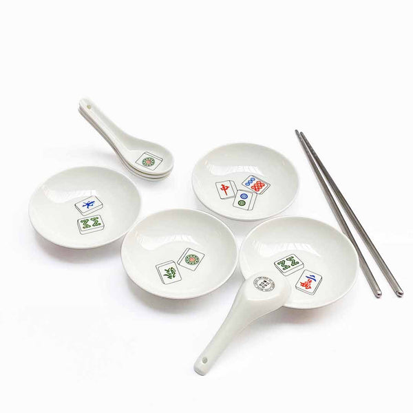 Mahjong Sauce Dish/Spoon Rest & Spoon Set