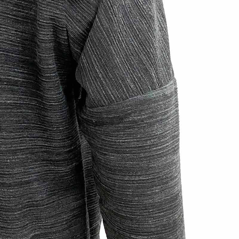 Reversible Kimono Jacket, Textured Grey/Rainbow Stripe