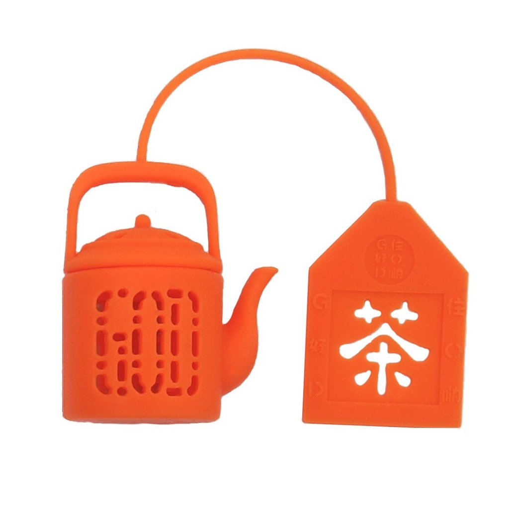Mini Teapot Tea Infuser, Electric Orange