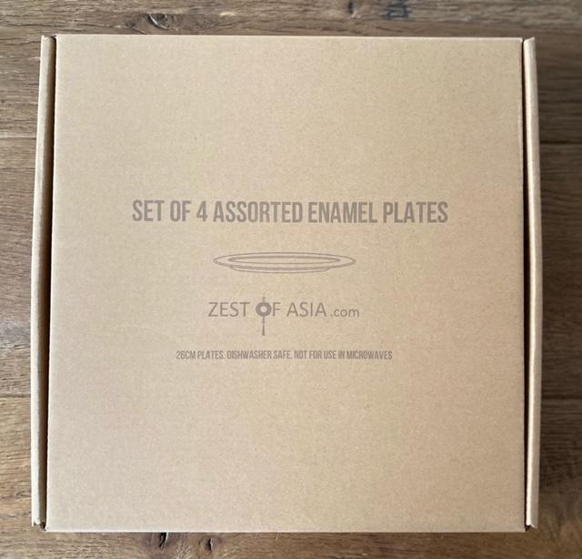 Enamel Plate Set By Zest of Asia, Red