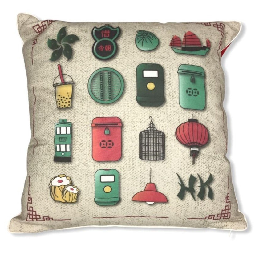 Quintessential HK Cushion Cover by Liz Fry Design
