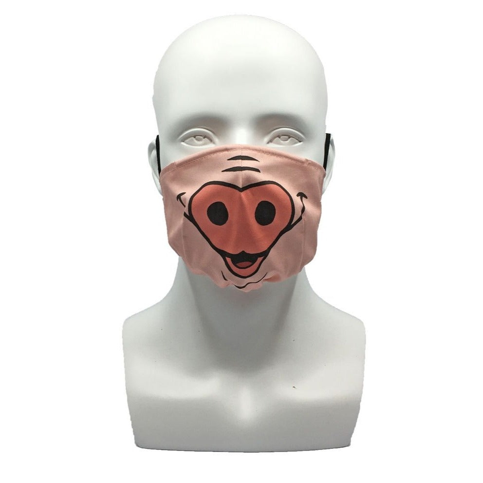 One Layer Fabric Ruffle Mask with Adjustable String, PIG