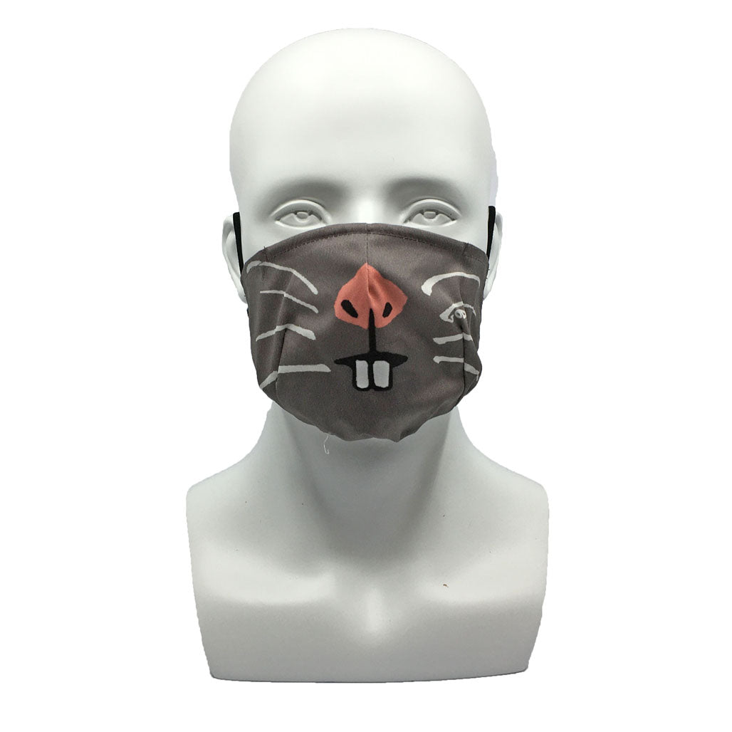 One Layer Fabric Ruffle Mask with Adjustable String, RAT