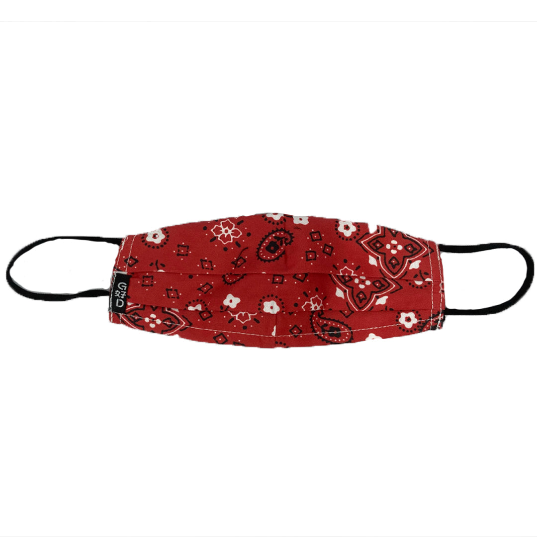 Kids Cloth Mask With Adjustable Ear Strap, Bandana Red